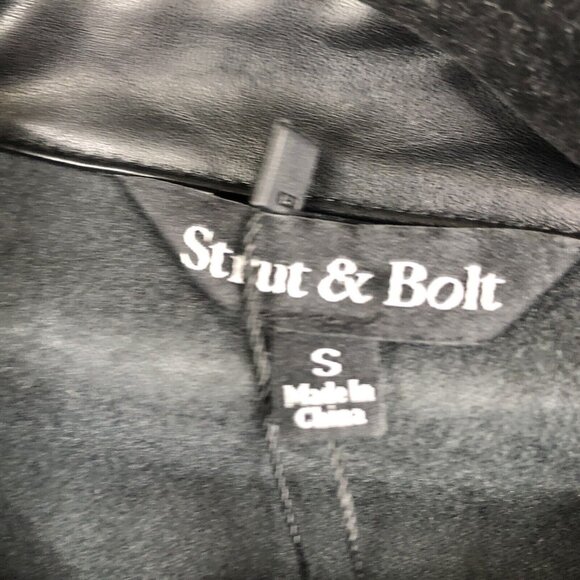 Strut and Bolt Mini Romper Womens S Black Vegan Leather Fringe Whimsigoth NEW - Picture 8 of 16